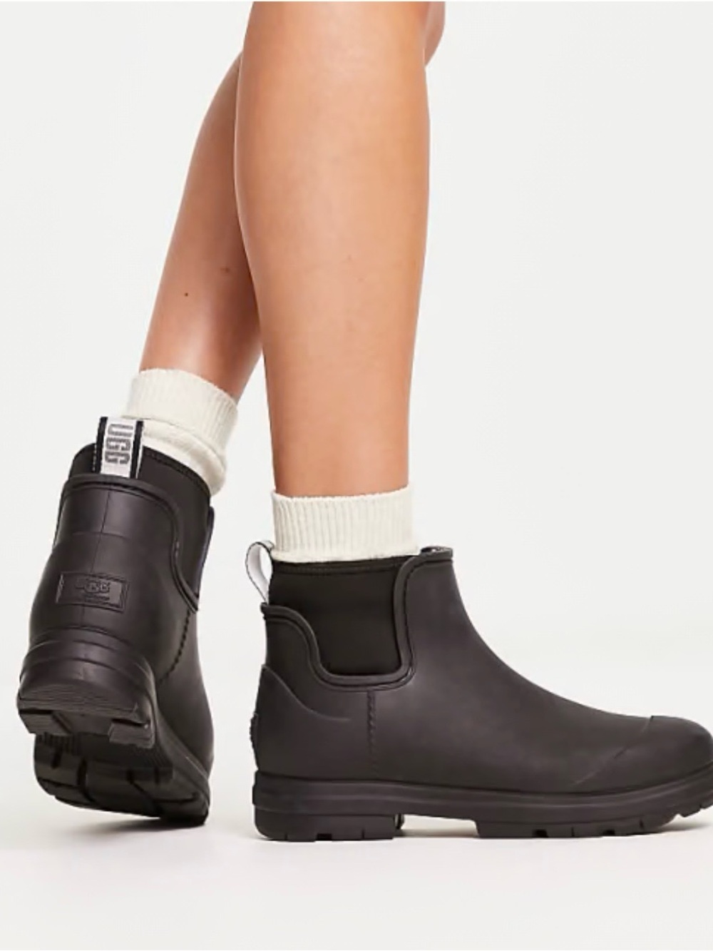UGG Women's Black Droplet Rain Boots Size 7